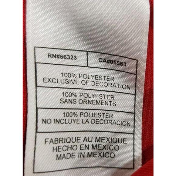 Nike Dri-Fit Mens Shirt XL Long Sleeves Red Logo Activewear Performance Stretch - Picture 6 of 7